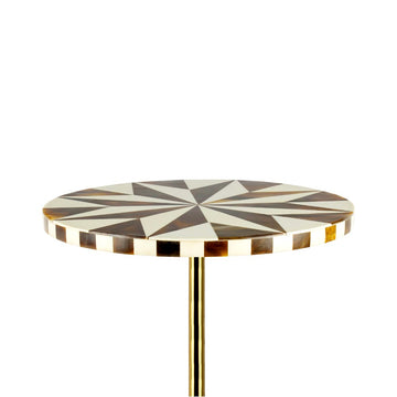 Calix 23.5" Contemporary Minimalist Metal/Resin Round End Table - JONATHAN Y
